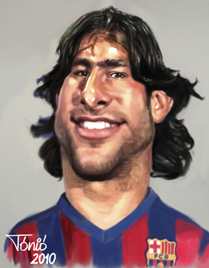 Каррикатуры на футболистов Барселоны 2